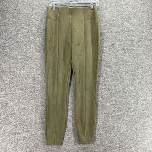 New York & Company Pants Women S Small Green High Rise Flat Front Skinny Pull On